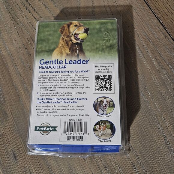 Pet Safe Gentle Leader Headcollar Large 60-130lbs Charcoal Dog Walking Must Have - Picture 2 of 10